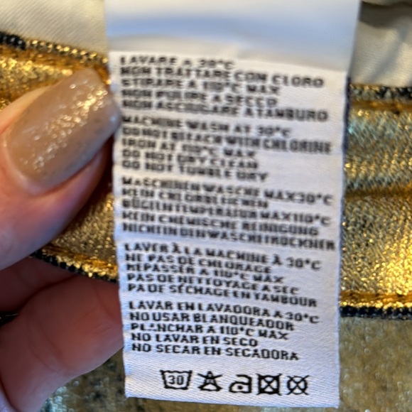 R13
Cropped metallic coated mid-rise straight-leg jeans. New without tags - Picture 10 of 15